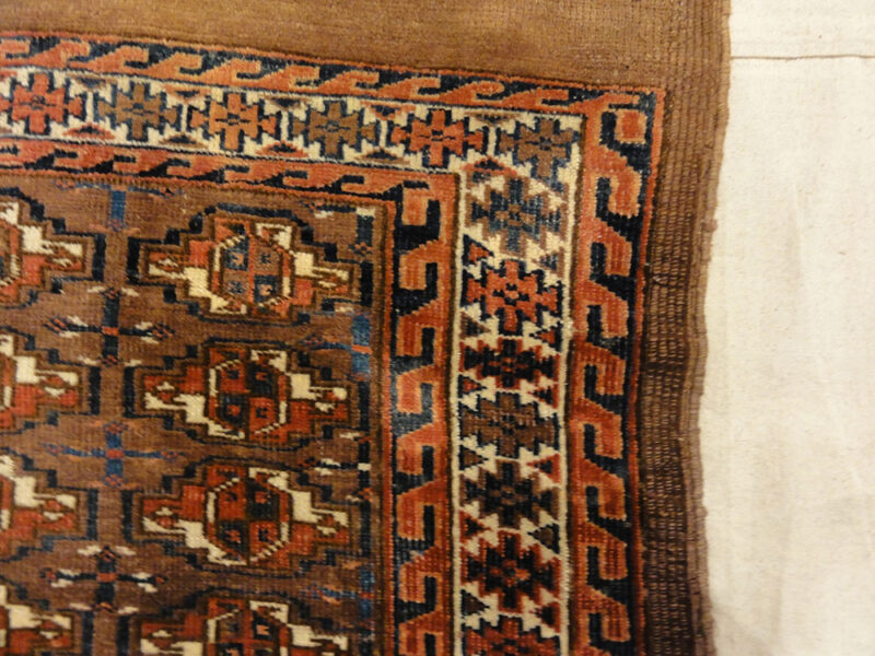 Antique Yomud Chuval Bagface from Turkestan. A piece of genuine authentic woven carpet art sold by Santa Barbara Design Center, Rugs and More.