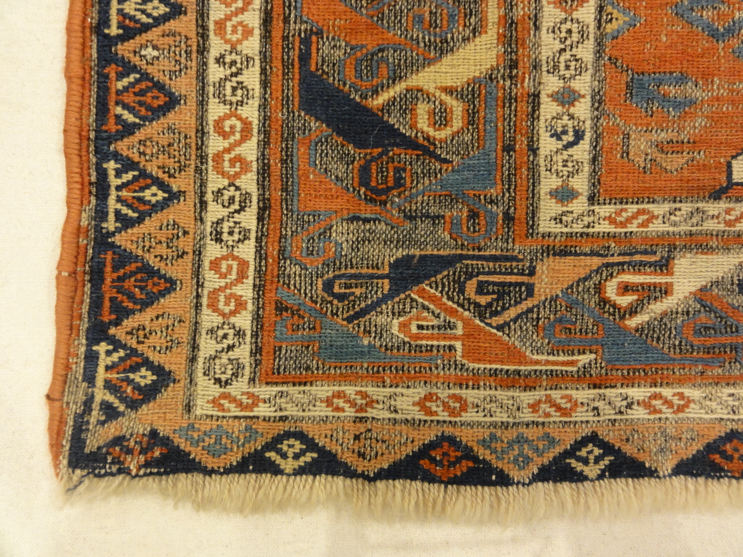 Antique Soumak Kuba Rug. A piece of genuine authentic woven carpet art sold by Santa Barbara Design Center Rugs and More.