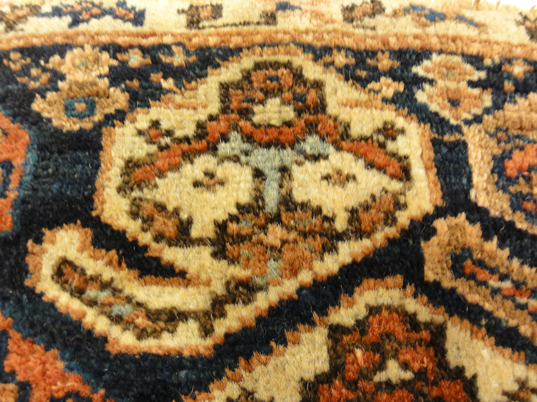 Afshar Botteh Bagface circa 1880. A piece of antique woven carpet art sold by Santa Barbara Design Center Rugs and More in Santa Barbara, California.
