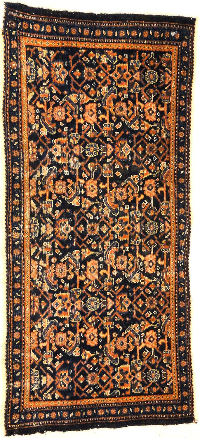 Antique Persian Senneh Juval circa 1880. Sold at the Santa Barbara Design Center Rugs and More in Santa Barbara, California.
