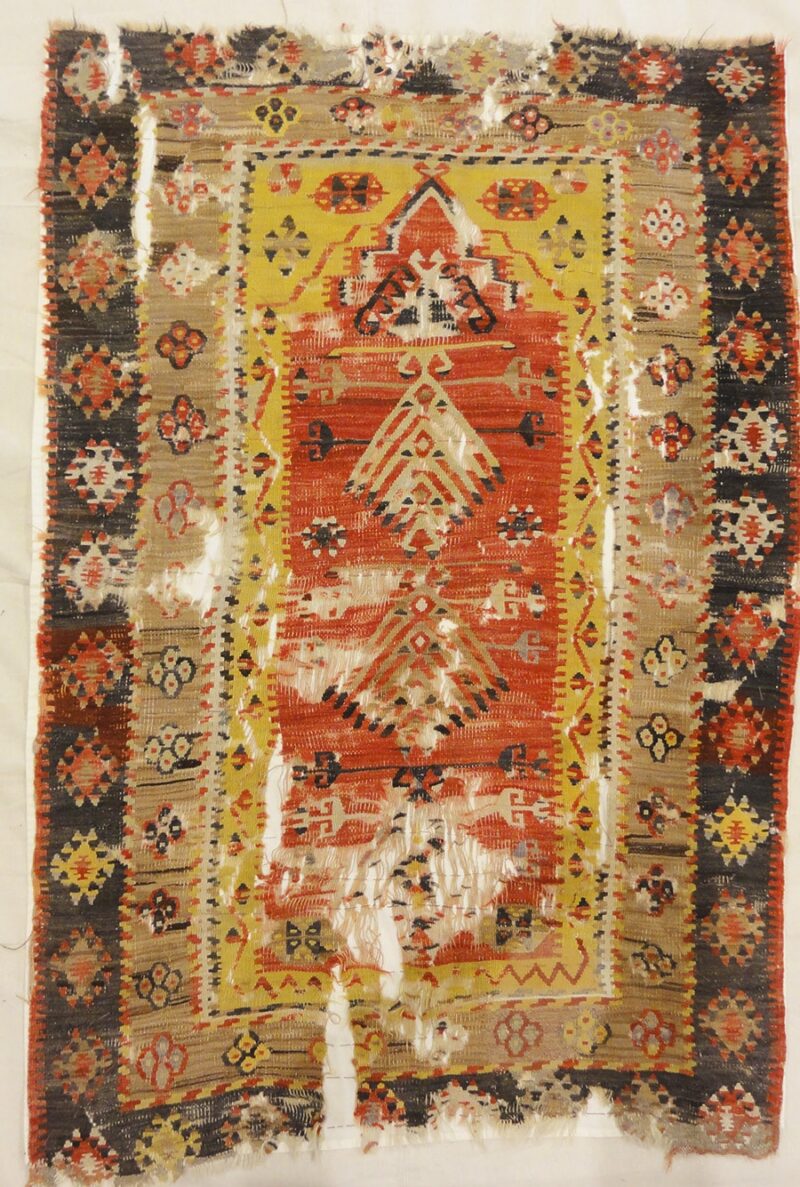 Vintage Turkish Kelim Prayer rug