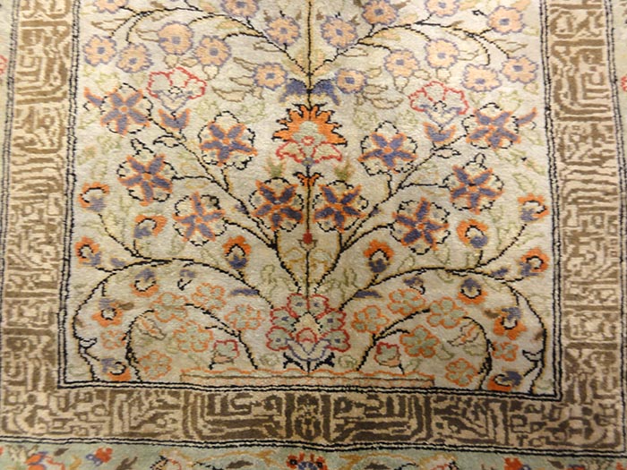 Antique Silk Turkish Kaysari Rug Santa Barbara Design Center