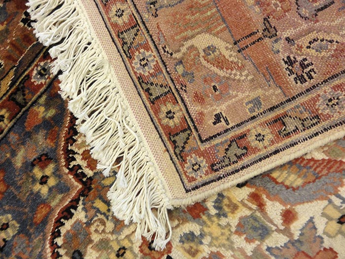 Fine Kashmiri Silk rug is a hand-knotted oriental rug from Kashmir. Kashmir rugs or carpets have intricate designs that are primarily oriental, floral style in a range of colors, sizes and quality.