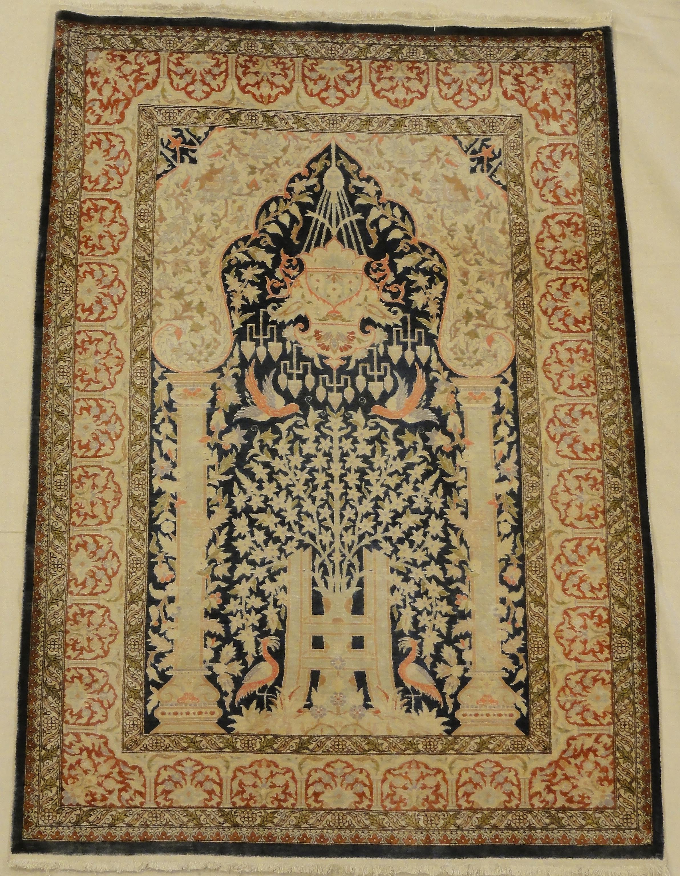 Vintage Hereke Silk rugs and more oriental carpet 33078-