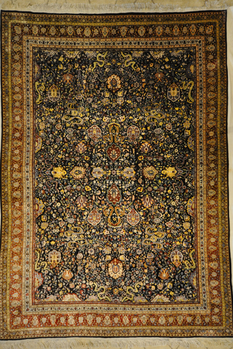 Vintage Silk Hereke rugs and more oriental carpet 33138-