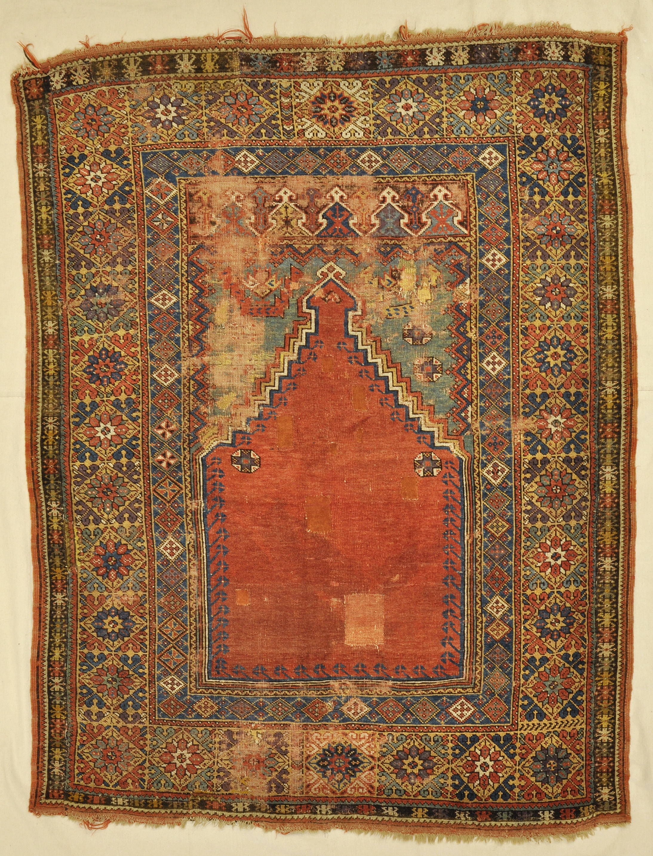 Antique Mujur Prayer rugs and more oriental carpet 33842-