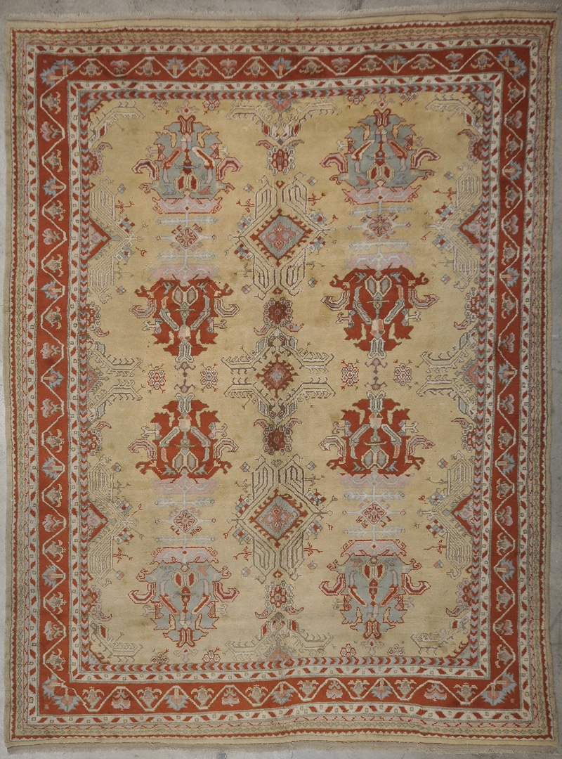 Vintage Oushak rugs and more oriental carpet 33957-