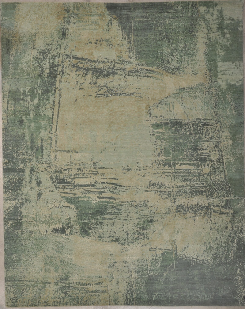 Modern Green rugs and more oriental carpet 34127-1
