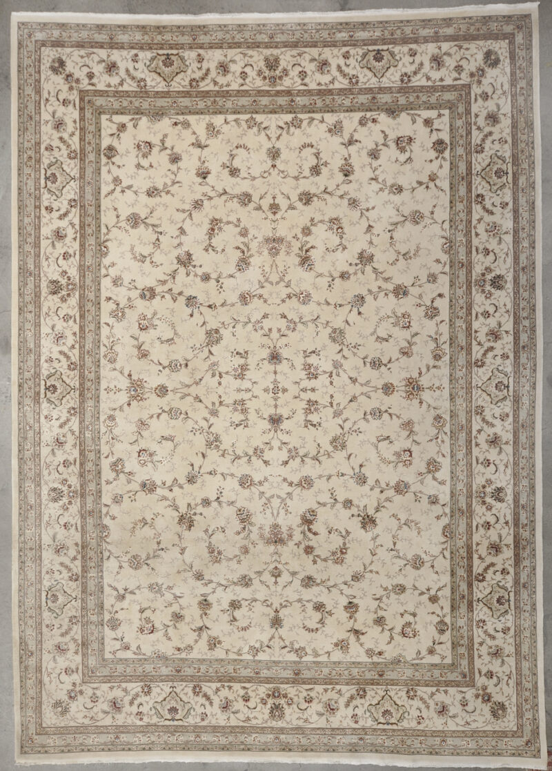 Vintage Tabriz Silk Flower rugs and more oriental carpet 34191-